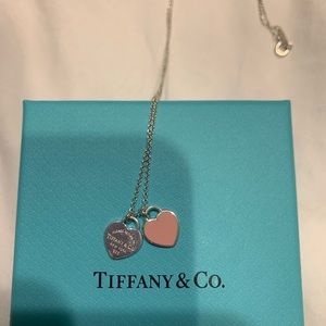 Tiffany Mini Double Heart Tag Pendant